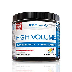 PEScience High Volume + Prolific Pre-Workout Stack, Powerful Nitric Oxide & Energy Supplement Bundle, Raspberry Lemonade