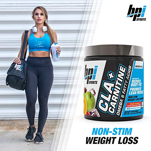 BPI Sports CLA + Carnitine – Conjugated Linoleic Acid – Weight Loss Formula – Metabolism, Performance, Lean Muscle – Caffeine Free – For Men & Women – Fruit Punch – 50 servings – 12.34 oz