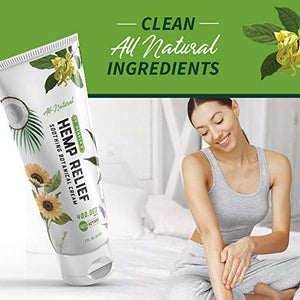 Dr. Hennen's Hemp Relief Cream for Muscles, Joints and Back, Extra Strength 400,000 mcg 40% Actives with Shea Butter, Sunflower, Aloe Vera, Peppermint, Frankincense, Lavender, More Essential Oils
