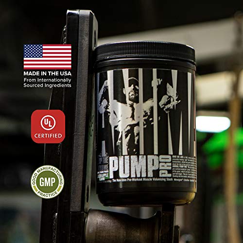 Animal Pump Pro Powder – Non Stimulant Preworkout – Pump & Cell volumization with Added Sea Salt for Electrolytes – 20 Servings - Green Apple