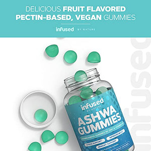 Infused By Nature Ashwagandha Gummies – 1500mg Ashwagandha Gummy Supplement with Zinc and Vitamin D – Natural Mood Boosting, Stress Relief Vitamin – Delicious Apple Flavor!