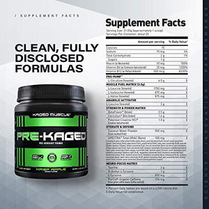 Pre Workout Powder; KAGED MUSCLE Preworkout for Men & Pre Workout Women, Delivers Intense Workout Energy, Focus & Pumps; One of the Highest Rated Pre-Workout Supplements, Krisp Apple, Natural Flavors