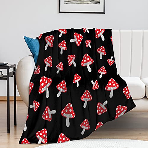 brandsonSale EFOEKY Mushroom Ultra Soft Fleece Blanket for Kids Adults Lightweight Cozy Plush Flannel Blanket for SofaCouchLiving RoomBed Gift All Season Throw Blanket, 40 in x 50 in