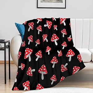 brandsonSale EFOEKY Mushroom Ultra Soft Fleece Blanket for Kids Adults Lightweight Cozy Plush Flannel Blanket for SofaCouchLiving RoomBed Gift All Season Throw Blanket, 40 in x 50 in