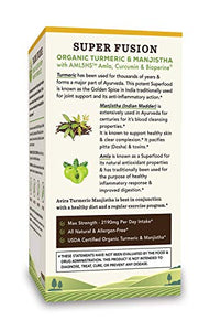 Avira Organic Turmeric Manjistha – Super Fusion with Neem, Amla, Curcumin & Bioperine, for Skin Health & Natural Complexion, Enhanced Absorption, Non-GMO, Max Strength-2190mg Per Day Intake
