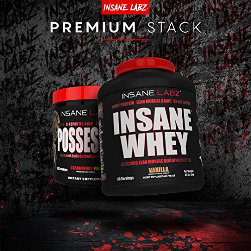 Insane Labz Insane Whey,100% Muscle Building Whey Isolate Protein, Post Workout, BCAA Amino Profile, Mass Gainer,Meal Replacement,Kosher and Halal Approved, 5lbs, 60 Srvgs, Chocolate