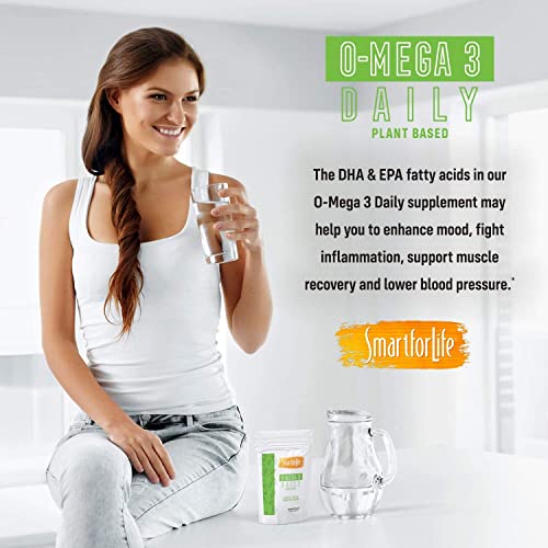 SMART FOR LIFE Algae Vegan Omega 3 Supplement - 180 Capsules - Plant Based Vegan Fish Oil Supplement Alternative - Algae Omega 3 Vegan EPA DHA Supplements - Friendly Packaging - Made in USA