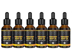 Chakra Health Hemp Oil 6 Pack 1000mg Premium Organic Natural Hemp Oil