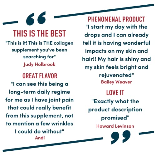 Vegan Collagen Supplement with Biotin Liquid - Age Defense Formula for Youthful Skin, Strong Hair and Nails, and Pain-Free Joints - Gluten-Free, Non-GMO Liquid Collagen Builder - Berry Flavor - 2 oz