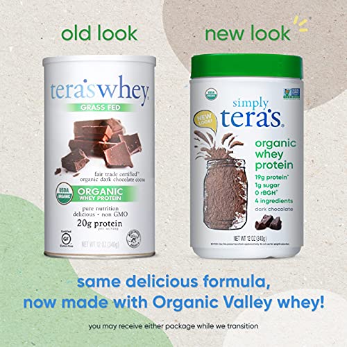 Tera's Whey Organic Protein, Dark Chocolate, 12 oz