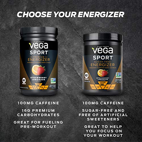 Vega Sport Energizer, Acai Berry, Pre Workout Powder for Women and Men, Supports Energy and Focus, Electrolytes, Vegan, Keto, Gluten Free, Dairy Free, Non GMO (12 Count Packets)