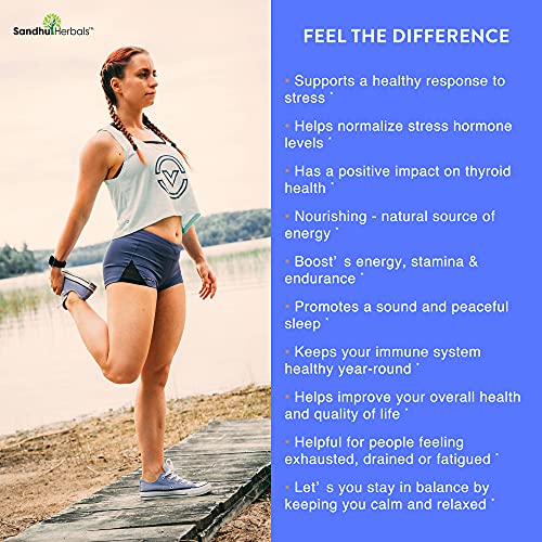 Sandhu Herbals Ashwagandha with Zinc Black Pepper Extract Ashwagandha Powder Stress Relief & Mood Support Supplements 60 Vegetarian Capsules