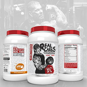 Rich Piana 5% Nutrition Real Carbs + Protein | Real Food Meal Replacement + Animal Protein | Lean Muscle Mass Gainer, Complex Carbohydrates, Workout Recovery | 50.4 oz, 22 Srvgs (Apple Cinnamon Pie)