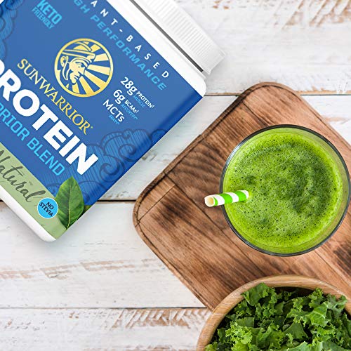 Sunwarrior Warrior Blend - Organic Vegan Plant Protein Powder with BCAAs and Pea Protein - Dairy Free, Gluten Free, Soy Free, Non- GMO, Plant Based Protein Powder, Sugar Free and Keto Friendly