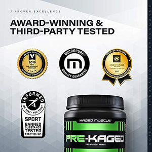 Pre Workout Powder; KAGED MUSCLE Preworkout for Men & Pre Workout Women, Delivers Intense Workout Energy, Focus & Pumps; One of the Highest Rated Pre-Workout Supplements, Berry Blast, Natural Flavors