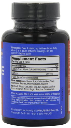 Prolab Caffeine Tablets 100 Count (Pack of 1)