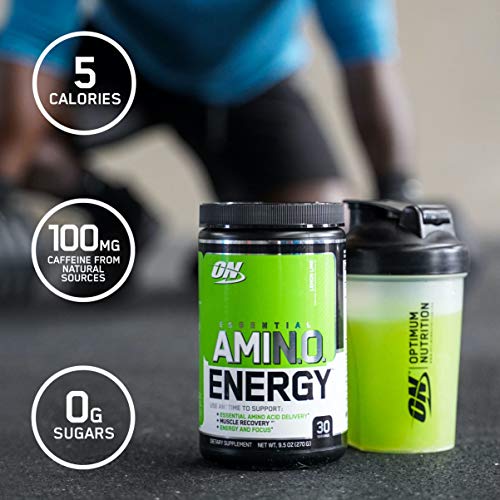 Optimum Nutrition Amino Energy - Pre Workout with Green Tea, BCAA, Amino Acids, Keto Friendly, Green Coffee Extract, Energy Powder - Watermelon, 65 Servings