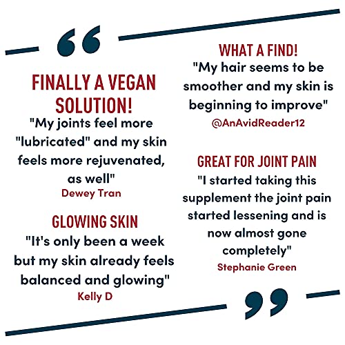 Vegan Collagen Builder Tablets by Windsor Botanicals - Non-GMO, Vegetarian, Plant-Based Supplement - Strengthens Skin, Hair, Nails and Joints - 30 Tablets