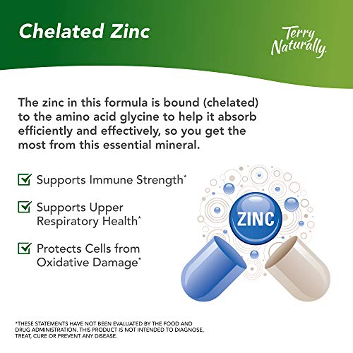 Terry Naturally Zinc Plus Selenium - 60 Capsules - Immune Support, Respiratory Function, Cellular Protection - Non-GMO, Vegan - 60 Servings