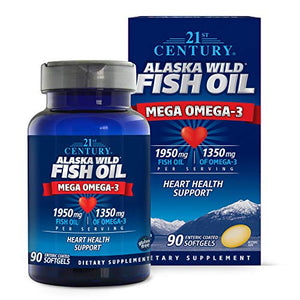 21st Century Alaska Wild Fish Oil Softgels, 90 Count