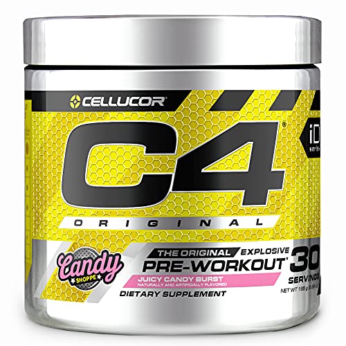 C4 Original Pre Workout Powder Juicy Candy Burst | Sugar Free Preworkout Energy Supplement for Men & Women | 150mg Caffeine + Beta Alanine + Creatine | 30 Servings