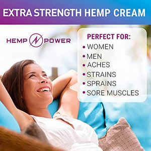 Hemp Power Joint Muscle Relief Cream, with Hemp, Menthol, MSM Arnica, Support Your Back, Muscles, Joints, Neck, Shoulder, Knee, Nerves - 2 Fl Oz