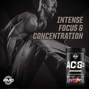 PMD Sports ACG3 Supercharged - Pre Workout - Powerful Strength, High Energy, Maximize Mental Focus, Endurance, Optimum Workout Performance for Men and Women - Flex On The Beach (60 Servings)