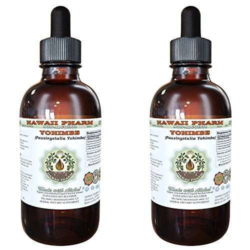 Yohimbe Alcohol-Free Liquid Extract, Yohimbe Liquid (Pausinystalia Yohimbe) Dried Bark Glycerite 2x2 oz