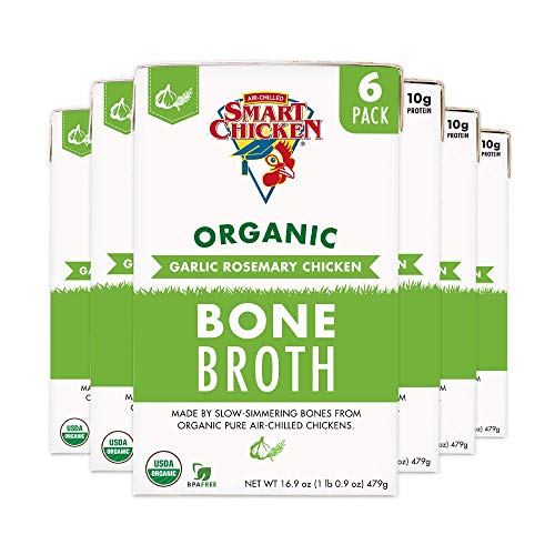 Smart Chicken Organic Chicken Broth (Garlic Rosemary, 16.9 Ounce (Pack of 6))