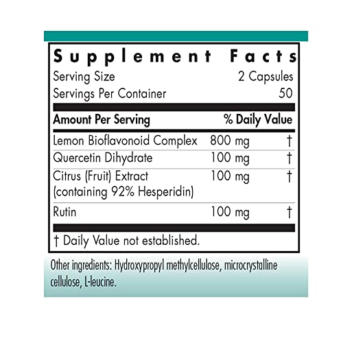 NutriCology Quercetin Bioflavonoids - Rutin, Hesperidin, Immune - 100 Vegetarian Capsules