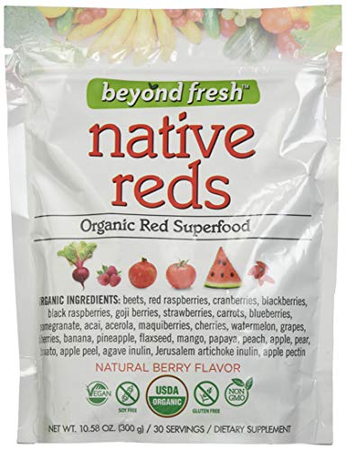 BEYOND FRESH Native Reds Organic Red Superfood Natural Berry Flavor, 300 Grams, 300 Gram