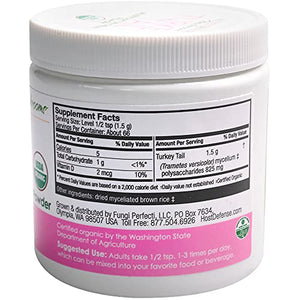 Host Defense, Turkey Tail Mushroom Powder, Supports Immune Health, Certified Organic Supplement