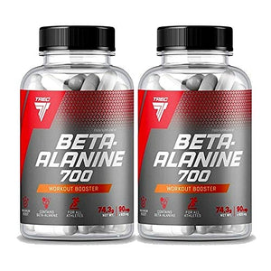 TREC Nutrition Beta-Alanine | Energy & Endurance | Pre Workout Booster | Increase Physical Performance | Food Supplement (180 Capsules)