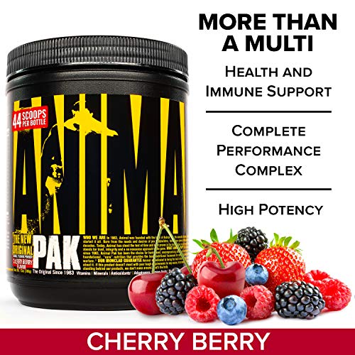 Animal Pak - The Complete All-in-one Training Pack - Multivitamins, Amino Acids, Performance Complex and More - For Elite Athelets and Bodybuilders - Cherry - 44 Scoops