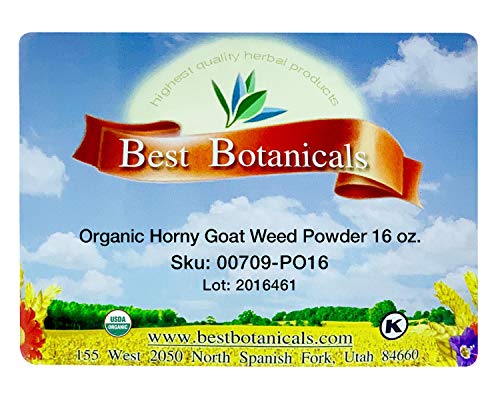 Best Botanicals Horny Goat Weed Powder — Testosterone Booster for Men — Metabolism Booster for Weight Loss — 16 oz