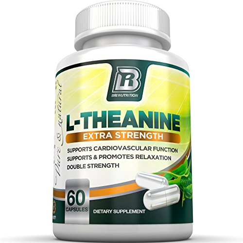 BRI L-Theanine 200mg Supplement Enhanced with 100mg Inositol for Relaxation, Anxiety and Stress Relief, Restful Sleep and Mood Boost (60 Count)