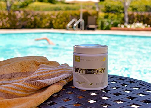 Reforged Synergy | Post-Workout Recovery Formula | Nootropic Muscle Builder Drink Mix w/Creatine, Alpha-GPC, L-Carnitine L-Tartrate, & Ashwagandha | Zero Calorie, Lemon Shock Tart, 30 Servings