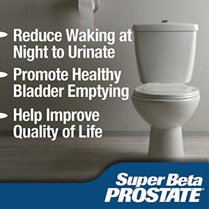 Super Beta Prostate – Over 15 Million Bottles Sold – Urologist Recommended Prostate Supplement for Men - Reduce Bathroom Trips Night, Promote Sleep & Bladder Emptying, Beta Sitosterol (60ct, 1 Bottle)