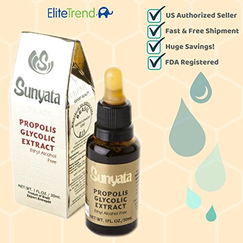 Bee Propolis - Glycolic - Green Brazilian Propolis by Sunyata (GOLD) - 25 X 30 ml