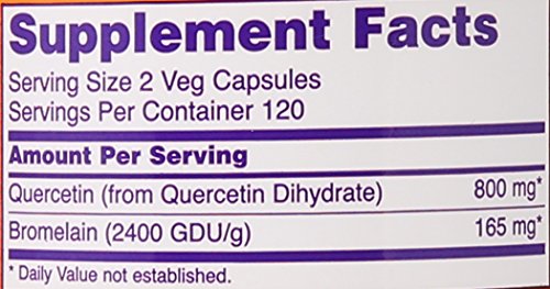 NOW Quercetin with Bromelain,240 Veg Capsules
