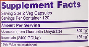 NOW Quercetin with Bromelain,240 Veg Capsules