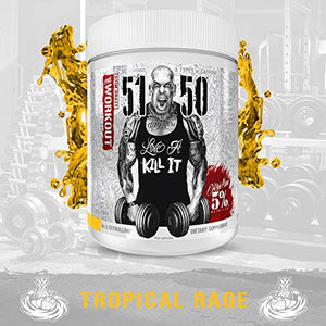 Rich Piana 5% Nutrition 5150 High Stim Pre-Workout Powder | Extreme Energy, Focus, Pumps & Endurance | 400 mg Caffeine, Citrulline, Beta Alanine, Tyrosine | 14.07 oz, 30 Srvgs (Tropical Rage)