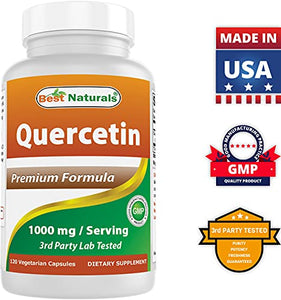 Best Naturals Quercetin 1000 mg/Serving 120 Veggie Capsules (120 Count (Pack of 1))