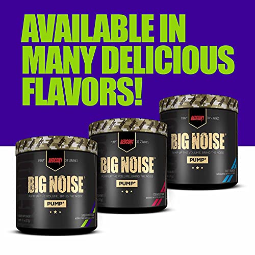 Redcon1 Big Noise Pump Formula (30 Servings) - Non-Stim, Increased Energy and Focus, Vasodilator, Intense Pumps (Sour Gummy Bear)