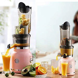 HIZQ Slow Juicer Masticating Juicer Machine, Wide Groove Slow Juicer for Nutritious Fruit And Vegetable Juicer Spiral Cold Press Juicer Is BPA Free Masticating Juicers for Vegetables,Red