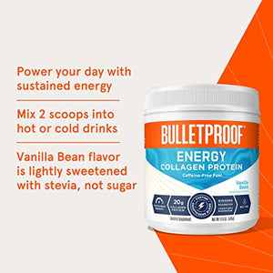 All-in-One Collagen Protein Powder with MCT Oil, Vanilla, 20g Protein, 17.8 Oz, Bulletproof Collagen Peptides Supplement with Vitamins, Minerals, Antioxidants for Caffeine-Free Energy