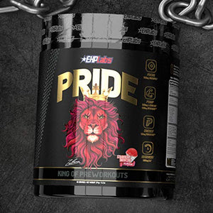 Pride by EHPlabs Pre-Workout Supplement - Energy Booster, Sharp Focus, Epic Pumps & Faster Recovery - 40 Servings (Strawberry Snowcone)