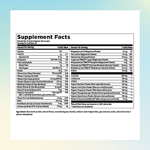 Reignite Wellness Vanilla Paleo-Inspired All-in-One Shake - Keto-Friendly Bone Broth Protein Powder - Healthy Shake Supports Lasting Energy with 20g of Protein (30 Servings, 2.3 lbs) - by JJ Virgin