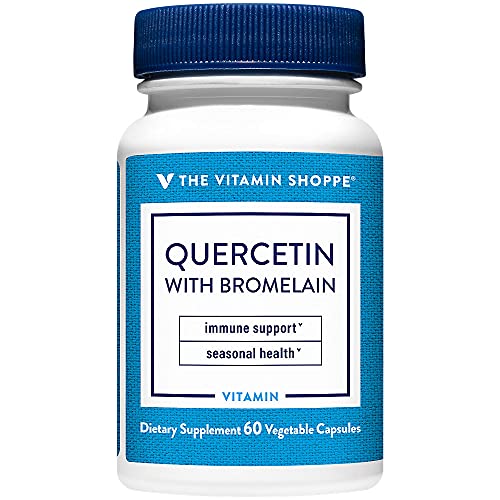 The Vitamin Shoppe Quercetin with Bromelain 250mg Antioxidant (60 Capsules)
