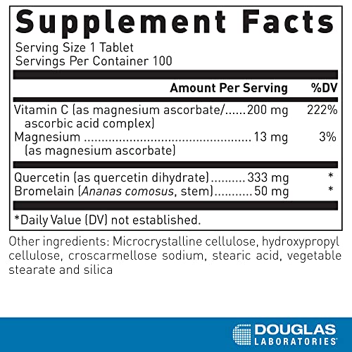 Douglas Laboratories Quercetin Bromelain Complex | Triple Source Antioxidant and Enzyme Formula to Support Vascular and Immune Cell Function* | 100 Tablets